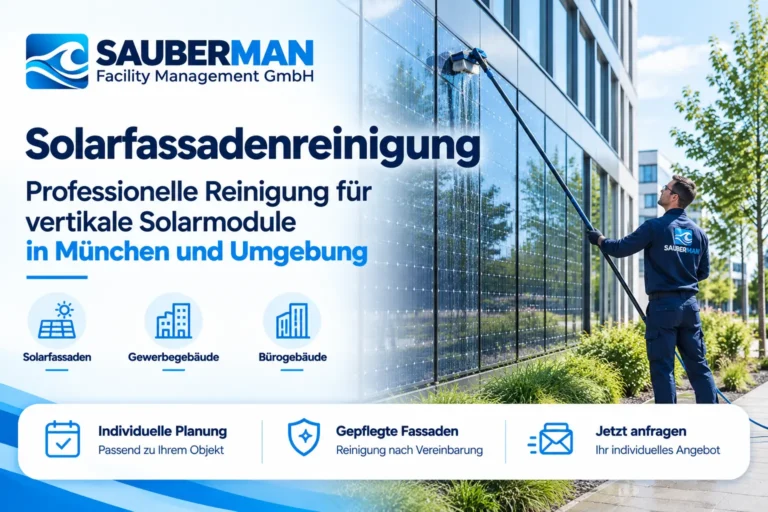 Solarfassadenreinigung in München: So bleibt Ihre Fassade sauber